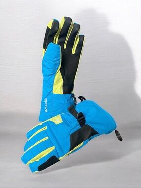 Columbia Bright Blue and Yellow Winter Gloves